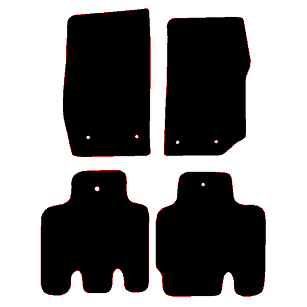 Jeep Wrangler 2015 to 2019 JK 4 Door Car Mats